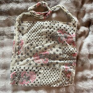 Free People Boho Hippie Lightweight Fabric Small Useable Sling Shopping Tote Bag